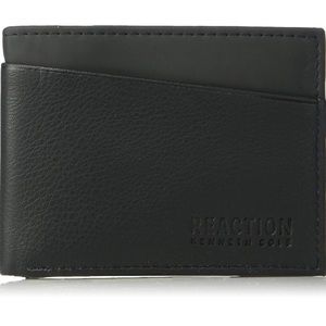 New Kenneth Cole Security Slimfold Leather Wallet